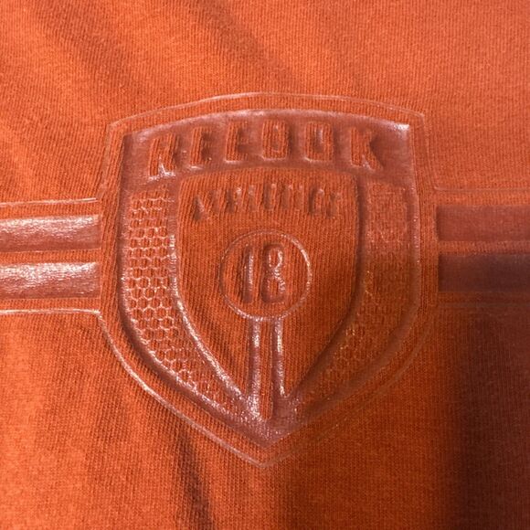 Vintage Reebok Shirt Mens XL Blue Long Sleeve Y2K Embossed Center Logo 2000-2005 - Picture 8 of 11